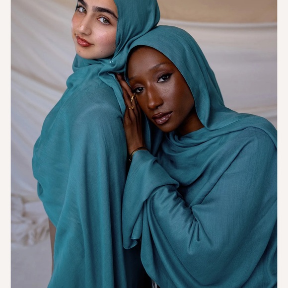 VELA Scarves - Meadow Teal - Standard Size - Picture 2 of 4